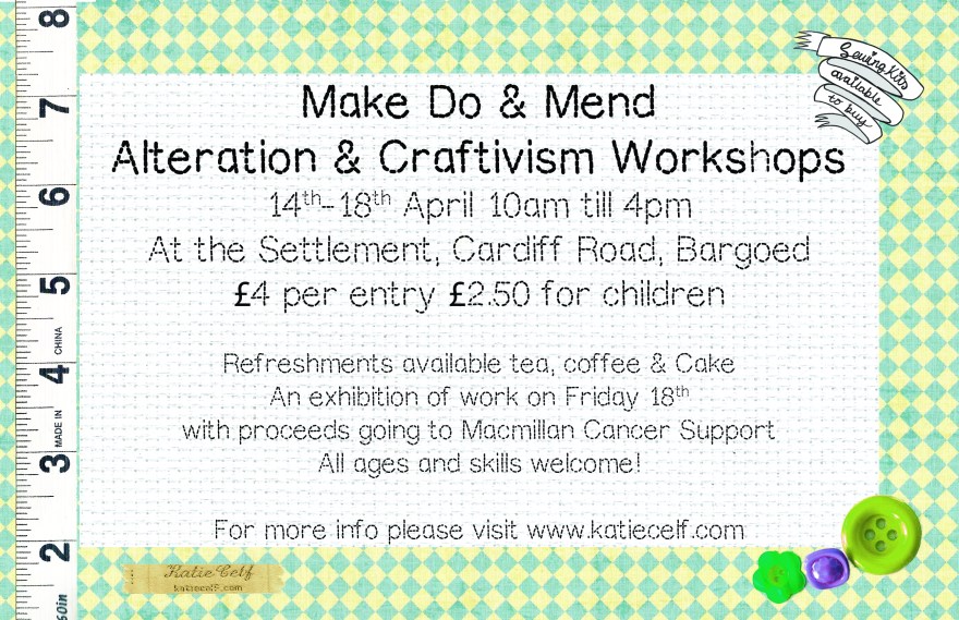 Craftivist workshop flyer